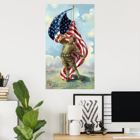 Erster Weltkrieg Soldat — Grenze Poster (Heimbüro)