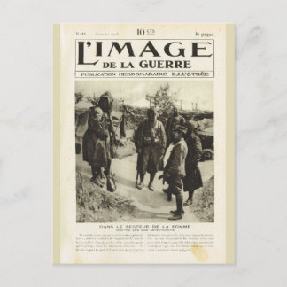 Erster Weltkrieg, Soldaten in der Somme Postkarte