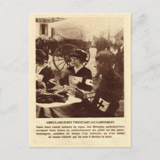 Erster Weltkrieg, strickend für die Soldaten Postkarte