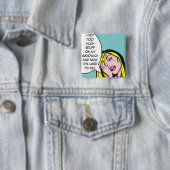 Erster Weltproblem-Pop-Kunst-Knopf Button (Beispiel)