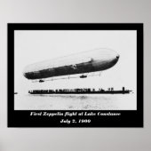 Erster Zeppelinflug am Bodensee Poster (Vorne)