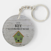 Erster Zuhause Birdhouseschlüssel zu unserem Schlüsselanhänger (Rückseite)