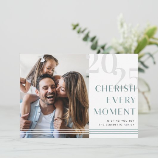 Ersterer Moment | FOTO Feiertagskarte (Stehend Vorderseite)