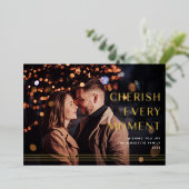 Ersterer Moment | FOTO Folien Feiertagskarte (Stehend vorne)