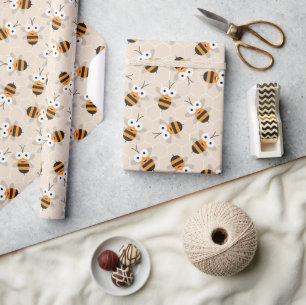 Erstes 1. Bienen-Tag Geburtstag Honigbiene für Bab Geschenkpapier