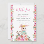 Erstes 1. Geburtstag Wild One Party Einladung (Vorderseite)