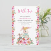 Erstes 1. Geburtstag Wild One Party Einladung (Stehend Vorderseite)