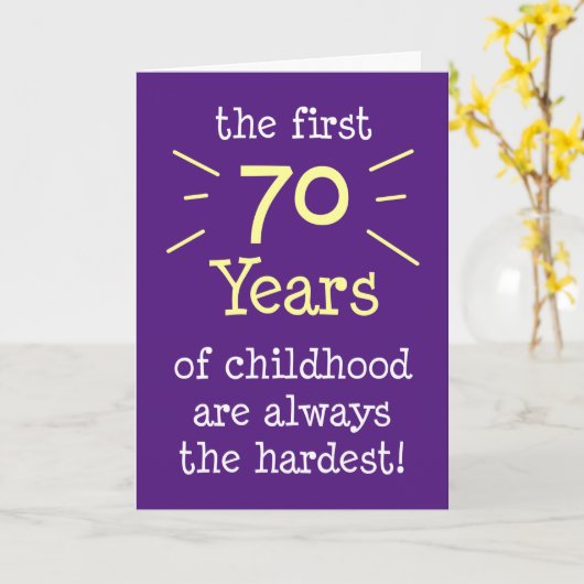 Erstes 70 Jahre Kindergrußkarte Karte (Gelbe Blume)