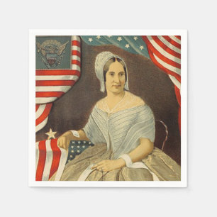 Erstes amerikanische Flaggen-Vintages Porträt US Serviette