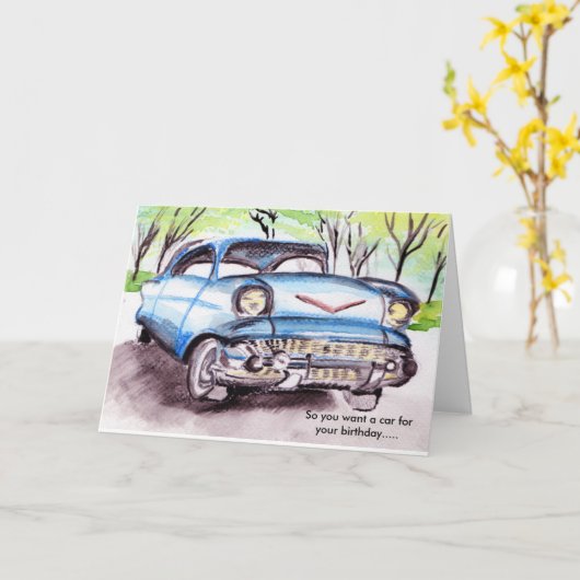 Erstes Auto Karte (Gelbe Blume)