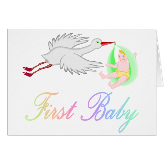 Erstes Baby (Storch) (Vorderseite (Horizontal))