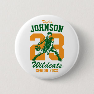 Erstes Basketballteam Schul-Sportler Button
