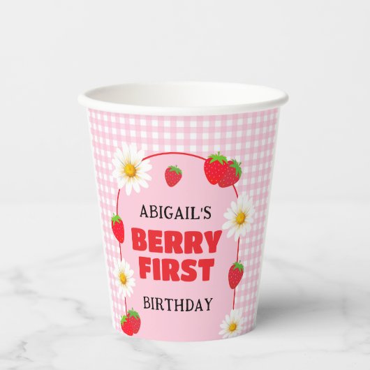 ERSTES BERRY-GEBURTSTAG PAPPBECHER (Vorderseite)