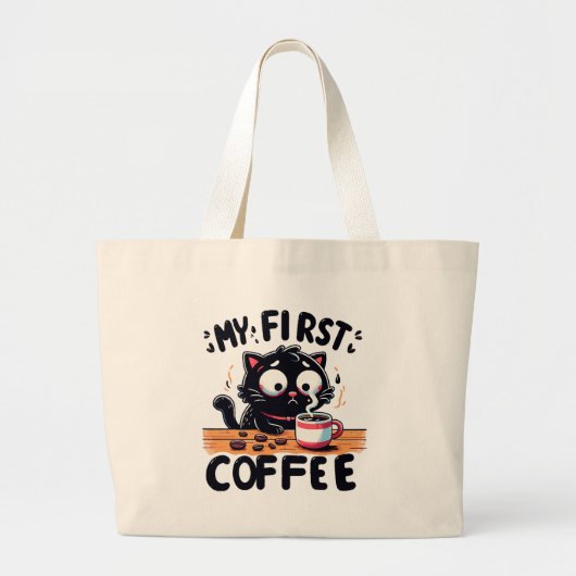 Erstes Black Coffee Adventure Jumbo Stoffbeutel (Vorne)