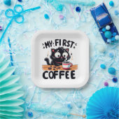 Erstes Black Coffee Adventure Pappteller (Party)