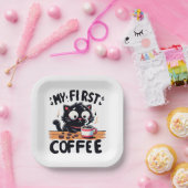 Erstes Black Coffee Adventure Pappteller (Party)