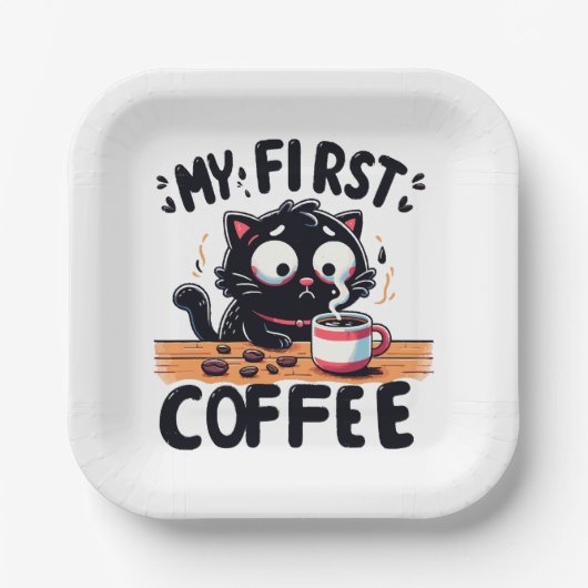 Erstes Black Coffee Adventure Pappteller (Vorderseite)