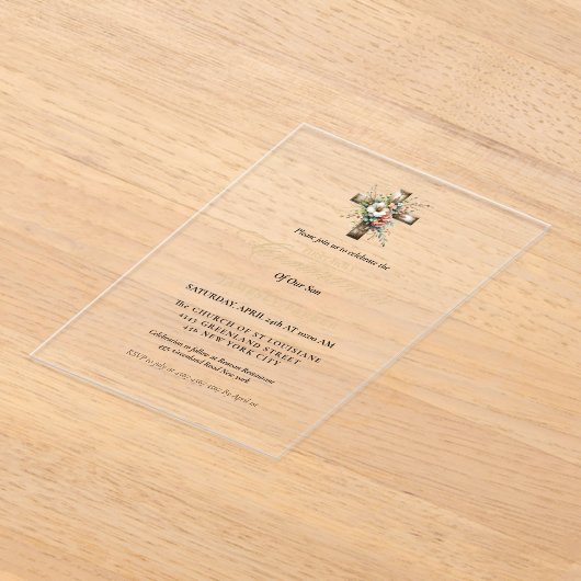 Erstes blaues Wasserfarbenkreuz Acryleinladungen (Ablage )