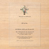 Erstes blaues Wasserfarbenkreuz Acryleinladungen (Vorderseite)