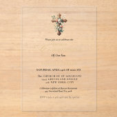 Erstes blaues Wasserfarbenkreuz Acryleinladungen (Vorderseite)