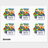 Erstes Bowling-Strike eines Kindes | Personalisier Quadratischer Aufkleber (Blatt)