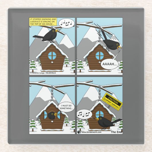 Erstes Comic Glasuntersetzer (Vorderseite)
