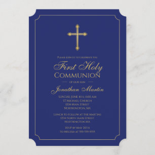 Erstes Communitygoldkreuz mit Christlichem Navy Bl Einladung