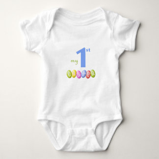 Erstes das Ostern-Shirt des Babys mit coloful Baby Strampler