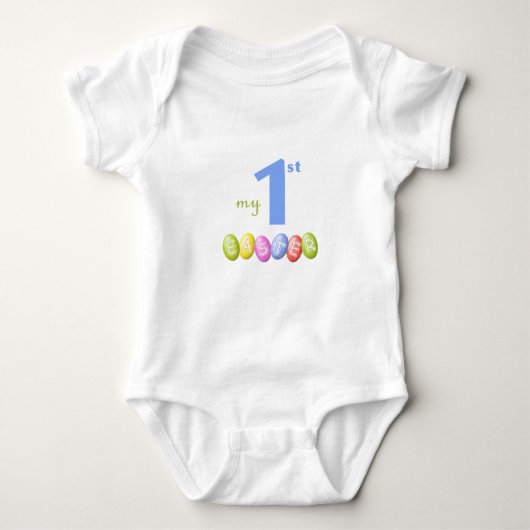 Erstes das Ostern-Shirt des Babys mit coloful Baby Strampler (Vorderseite)