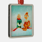 Erstes Date der Elfe Silbernes Ornament (Rechts)