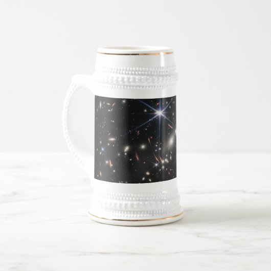 Erstes Deep Field of Universe von James webb Bierglas (Vorderseite Links)