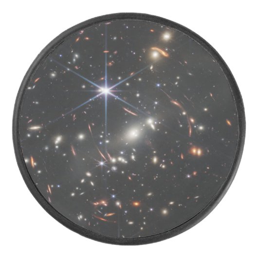Erstes Deep Field of Universe von James webb Eishockey Puck (Vorderseite)