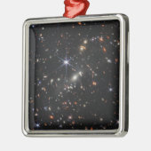 Erstes Deep Field of Universe von James webb Ornament Aus Metall (Links)