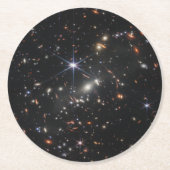 Erstes Deep Field of Universe von James webb Runder Pappuntersetzer (Vorderseite)