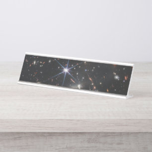 Erstes Deep Field of Universe von James webb Schreibtischnamensplakette