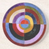 Erstes Disque durch Robert Delaunay Sandstein Untersetzer (Vorne)