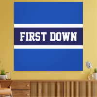 ERSTES DOWN Bold Navy Royal Blue White Stripes