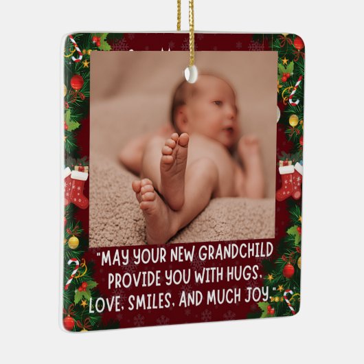 Erstes Enkelkind Keramikornament (Rechts)