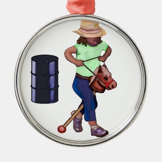 Erstes Fass-Rennen Silbernes Ornament (Vorne)