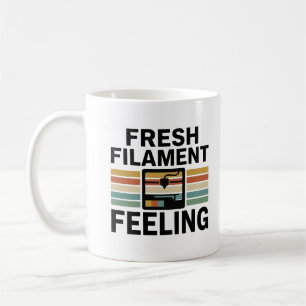 Erstes Filament 3D-Drucken im Retro-Stil Kaffeetasse