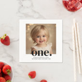 erstes Foto-Acrylic-Zeichen am Bithday in Schwarzw Serviette (Beispiel)