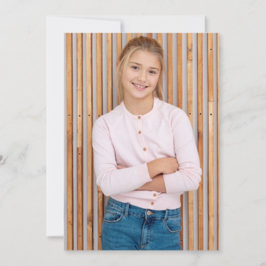 Erstes Foto der heiligen Kommune Blush Pink Goldst Save The Date (Rückseite)