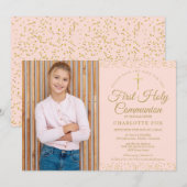 Erstes Foto der heiligen Kommune Blush Pink Goldst Save The Date (Vorne/Hinten)