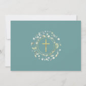 Erstes Foto des Heiligen Kommunion Greenerity Gold Einladung (Rückseite)