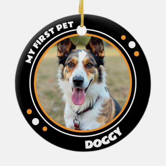 erstes Foto für den Tierhalter Keramik Ornament (Hinten)