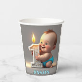 " ERSTES GEBURTSTAG BABY BOY " PAPPBECHER (Rückseite)