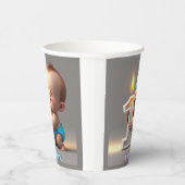 " ERSTES GEBURTSTAG BABY BOY " PAPPBECHER (Rechts)