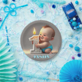 " ERSTES GEBURTSTAG BABY BOY " PAPPTELLER (Party)