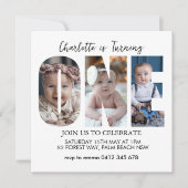 Erstes Geburtstag Foto Minimal 1. Geburtstag Party Einladung (Vorderseite)