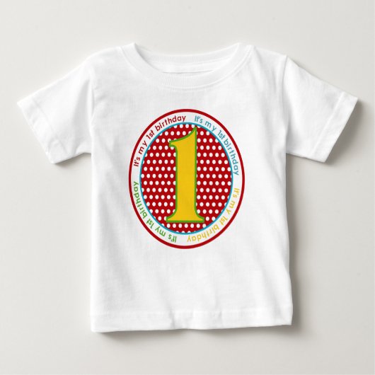 Erstes Geburtstag-T-Shirt Baby T-shirt (Vorderseite)